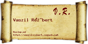 Vaszil Róbert névjegykártya