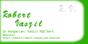 robert vaszil business card